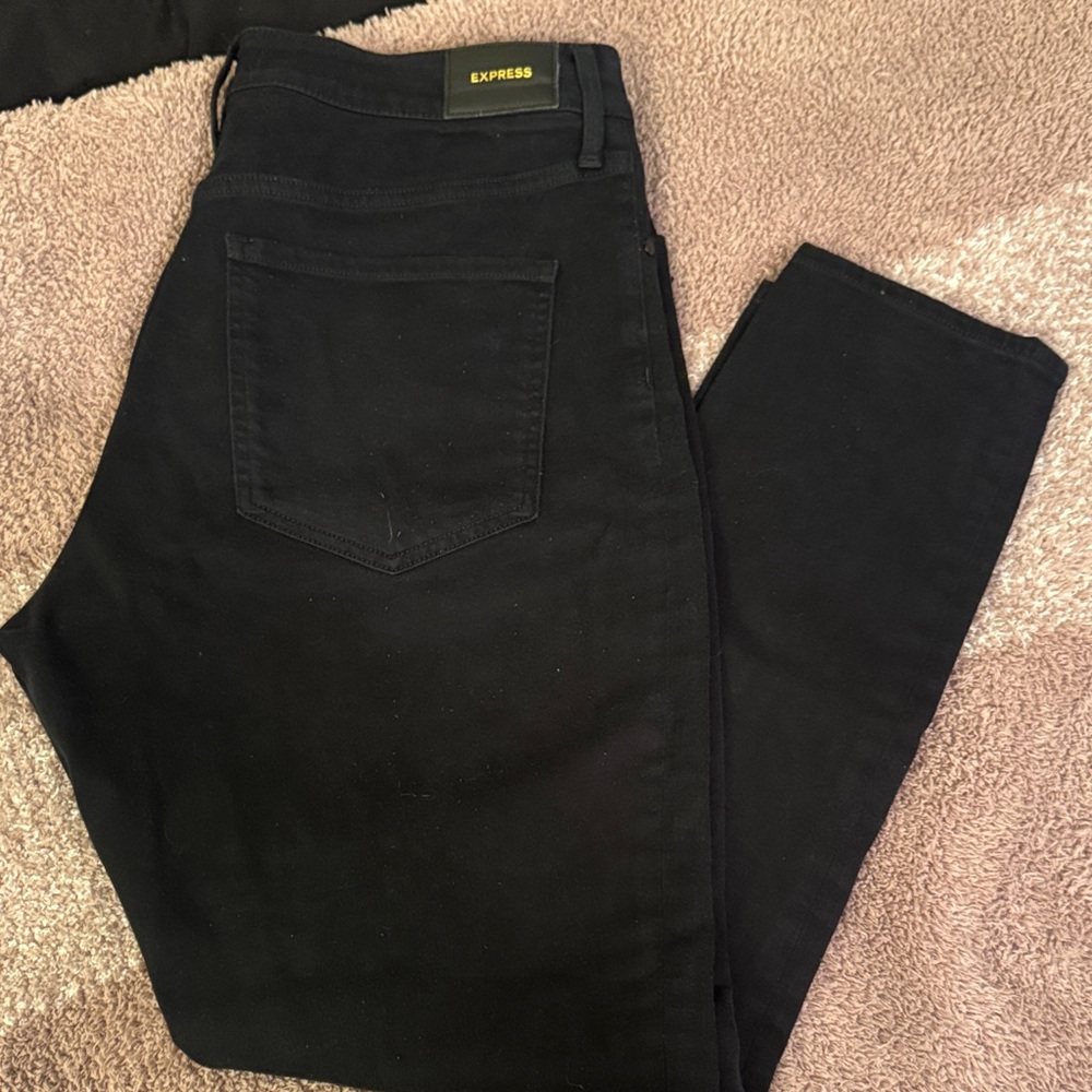 Express Black Jeans - 14L Curvy skinny mid rise